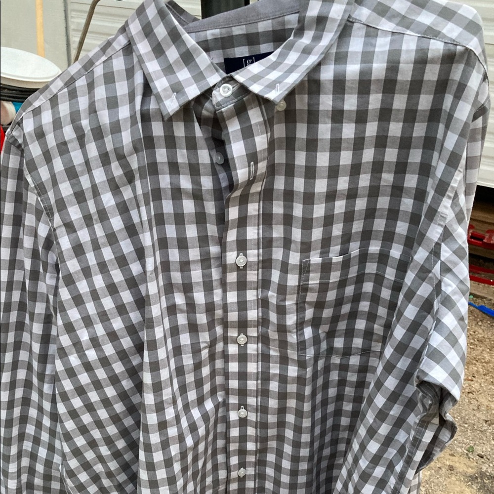George XL Plaid Long Sleeve Button Up Shirt